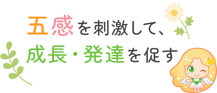 五感を刺激して、 成長・発達を促す